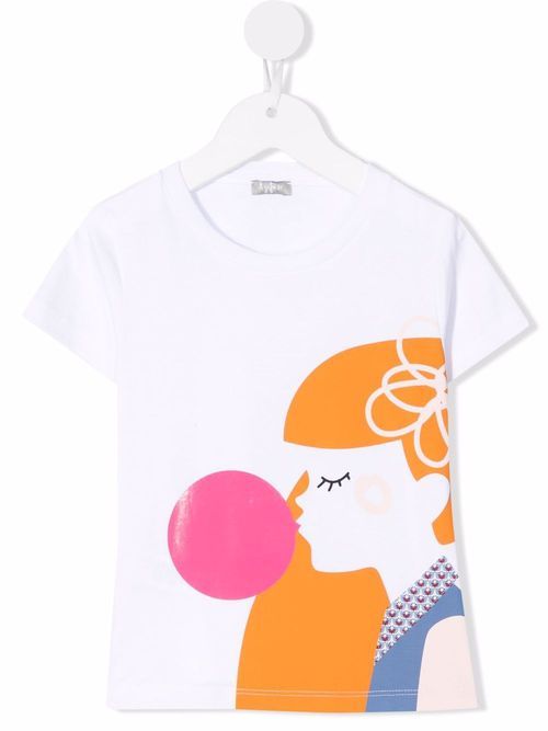 Bubblegum girl graphic T-shirt - White