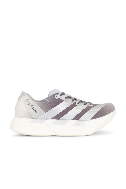 Y-3 Adios Pro 4 Silvmt Lgsogr Sneaker in Cloud White Silver Metallic & Light Solid Grey - White. 10.5 also , 11, 11.5, 8, 8.5, 9