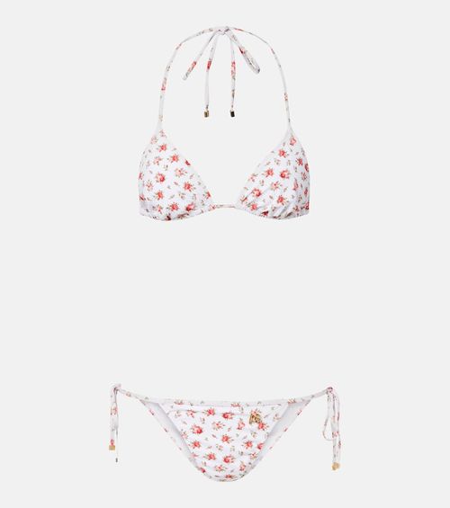 Floral triangle bikini