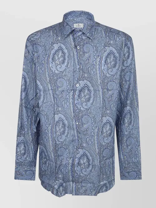 Etro - paisley-print cotton satin shirt