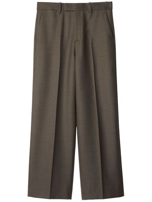 Wool tailored trousers - Brown