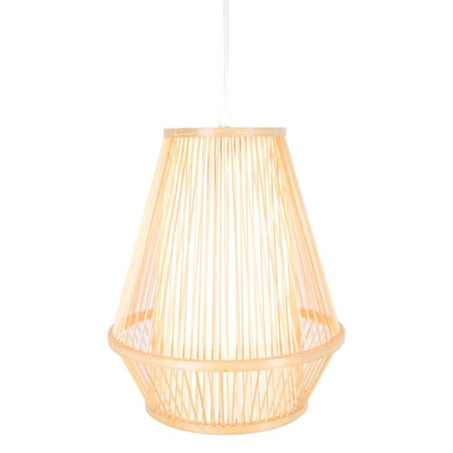 Natural Woven Bamboo Empire Pendant Lamp Hanging Light Bell Shade Boho Tropical