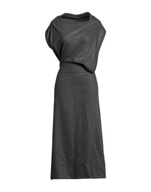Woman Maxi dress Grey Size 4 Virgin Wool, Cashmere, Elastane