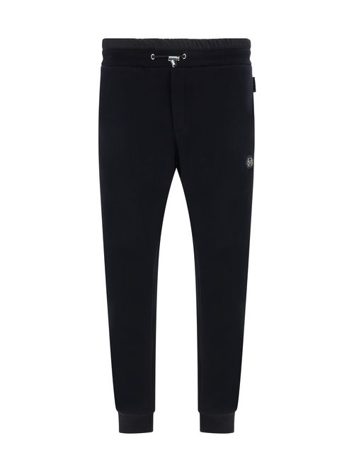 Hexagon Cotton Joggers — Black