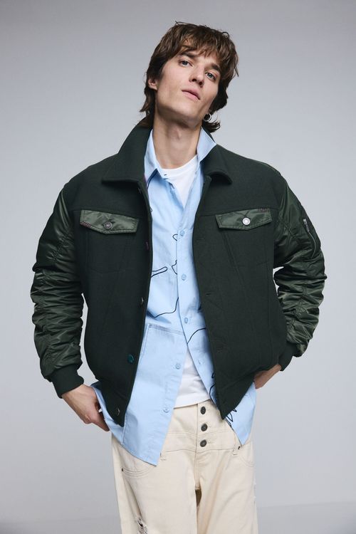Bomber jacket fabric
