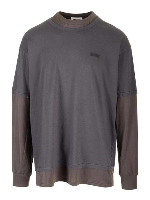 Sweater In Two-Tone Cotton
