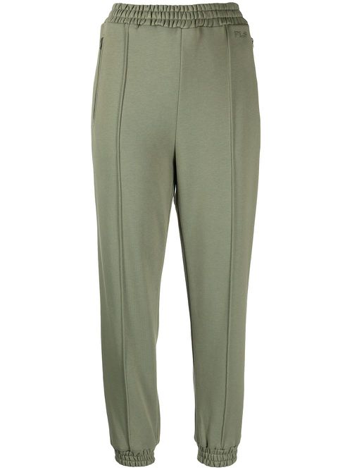 Embroidered-logo track pants - Green