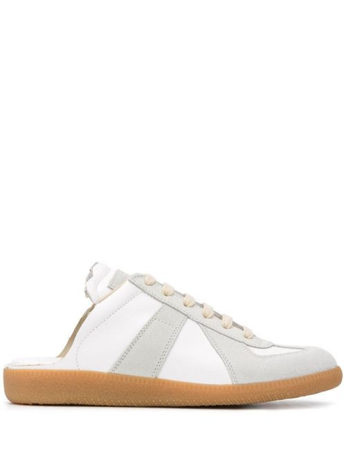 White Replica Leather Sneakers
