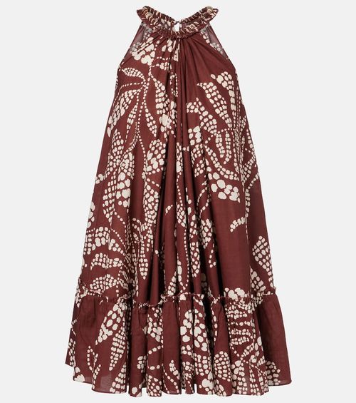 Cleo printed cotton minidress