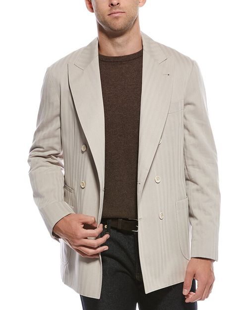 Silk-Blend Blazer