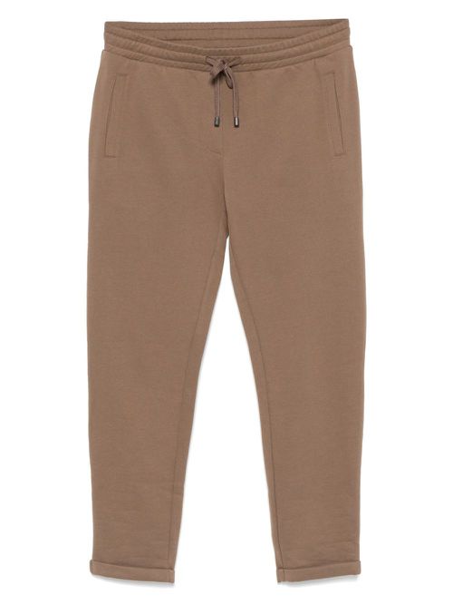 Drawstring straight-leg trousers - Brown