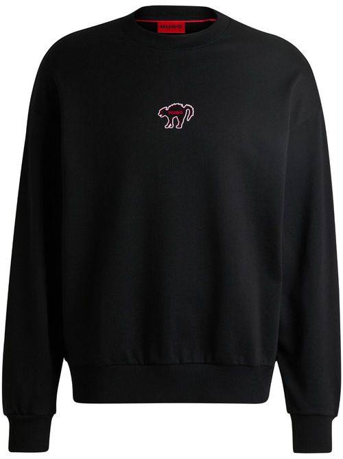 Logo-print cotton sweatshirt - Black