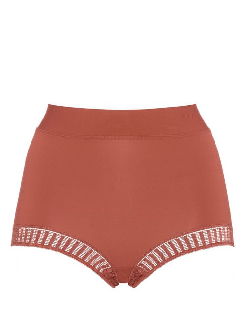 Solange Graphic high-waist briefs - Brown