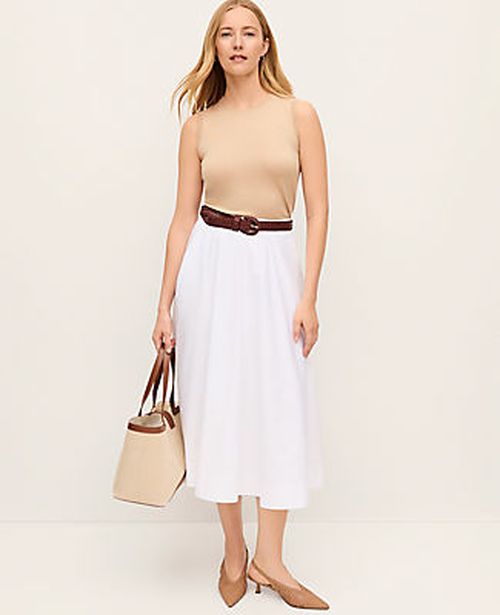 Ann Taylor Petite Full Midi Skirt