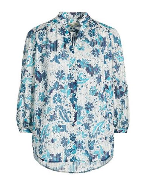 Woman Shirt Deep teal Size 12 Silk, Cotton