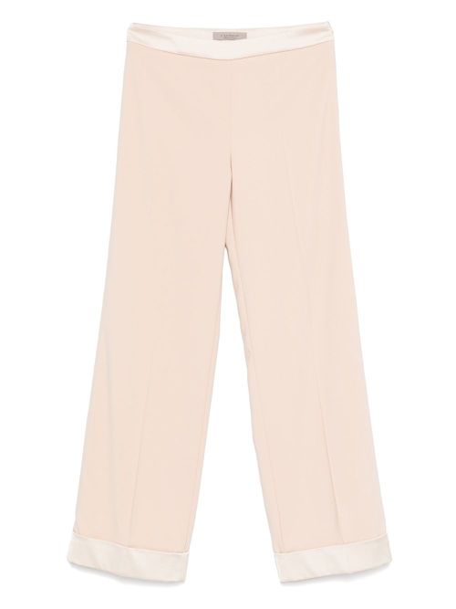 Contrast-trim trousers - Neutrals
