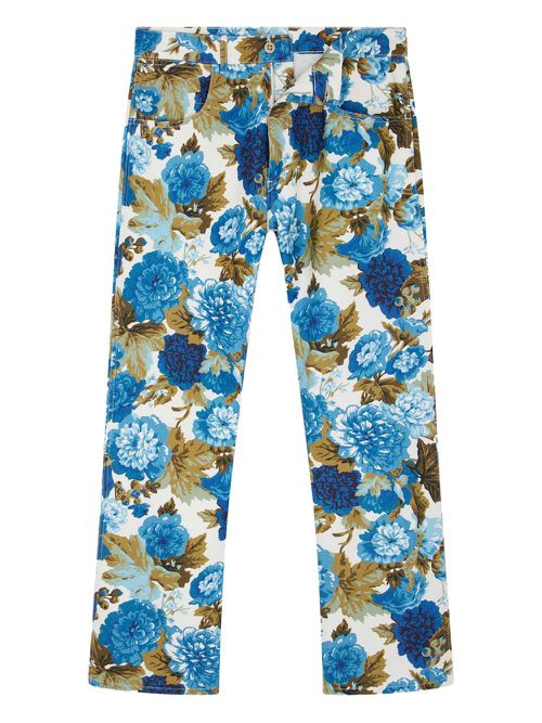Five-pockets twill trousers - Blue