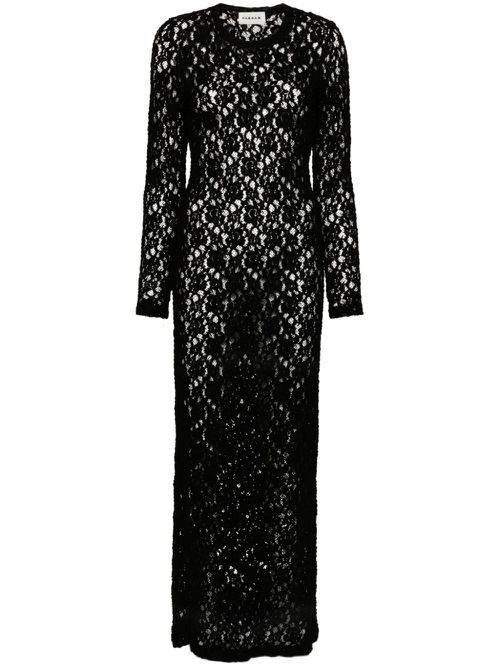 Bodycon lace maxi dress - Black