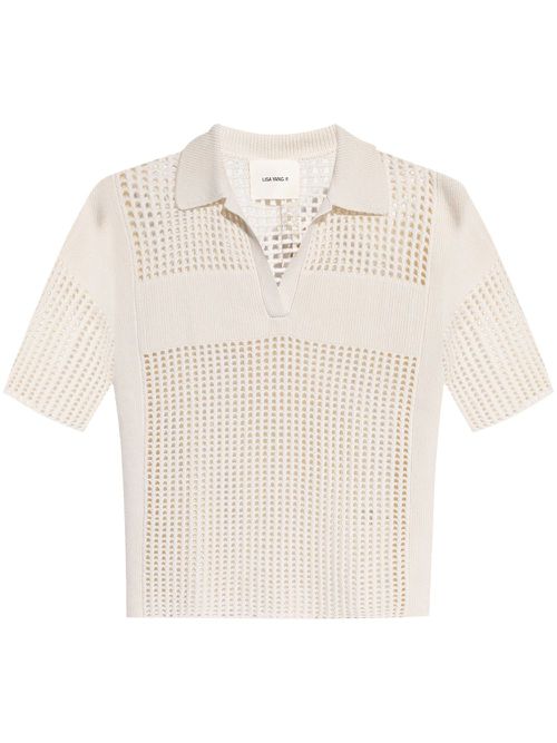 Lei open-knit cashmere top - White