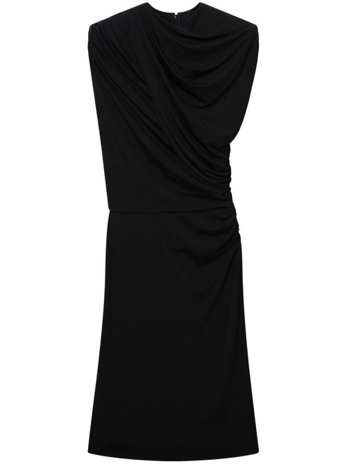 Draped midi dress - Black