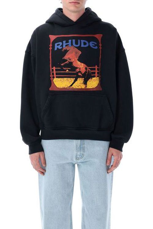 Rhude Logo Printed Cadre Hoodie