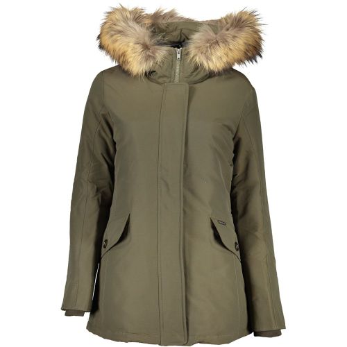 Removable Fur-Trimmed Hood Parka — Green