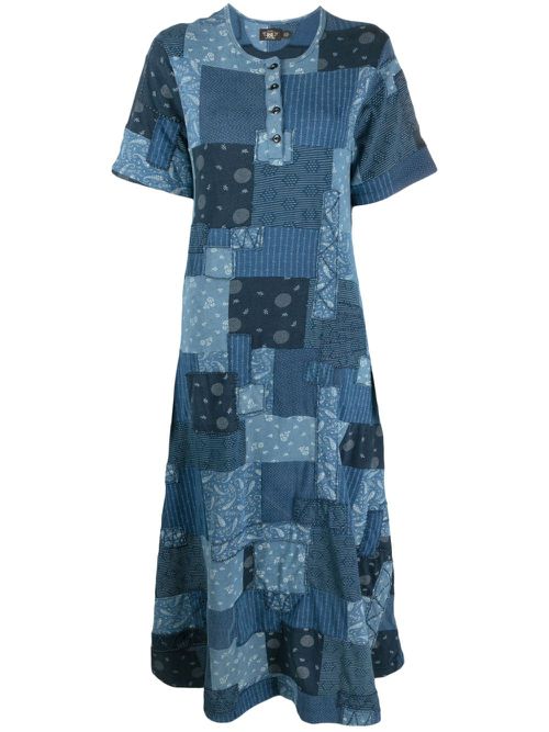 Ralph Lauren RRL Jurk met patchwork - Blauw