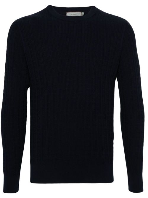 Geometric-pattern jumper - Blue