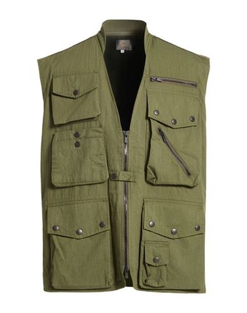 Man Vest Military green Size L Cotton, Nylon