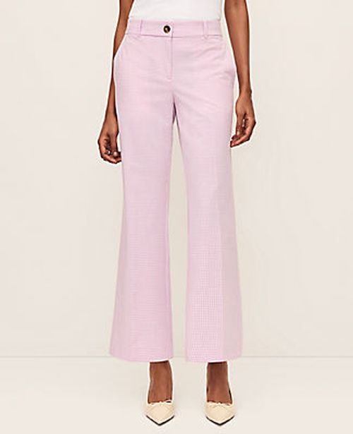 Ann Taylor The Relaxed Jayne Trouser in Gingham — Curvy Fit