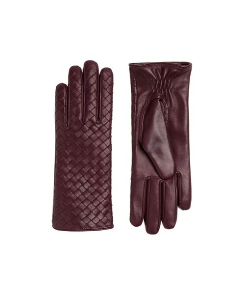 Intrecciato Leather Gloves