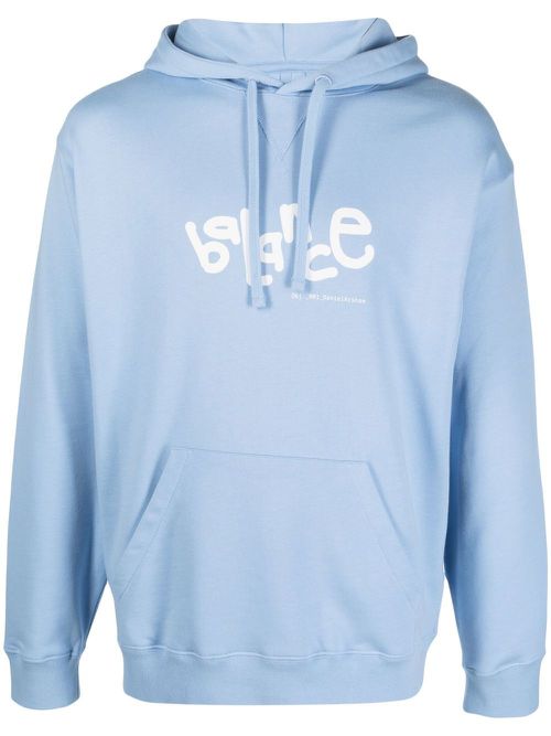 Balance graphic-print hoodie - Blue