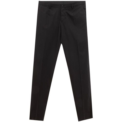 Wool Tuxedo Trousers — Black