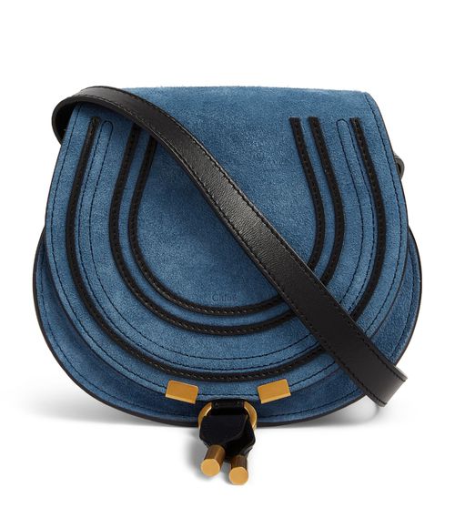 Small Suede Marcie Saddle Bag