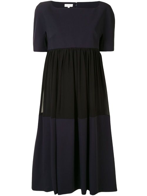 Colour-block midi dress - Blue