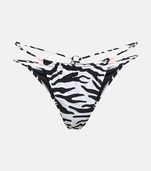 Theresa zebra-print bikini bottoms