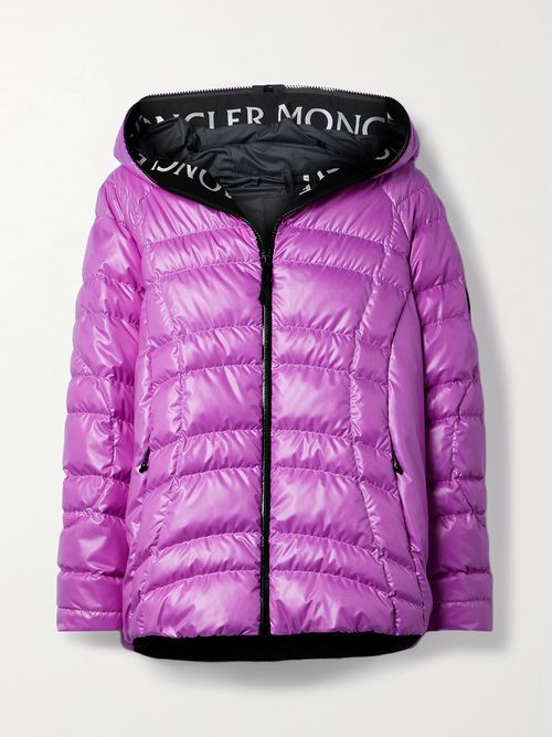 Narlay Hooded Quilted Ripstop Down Jacket - Purple