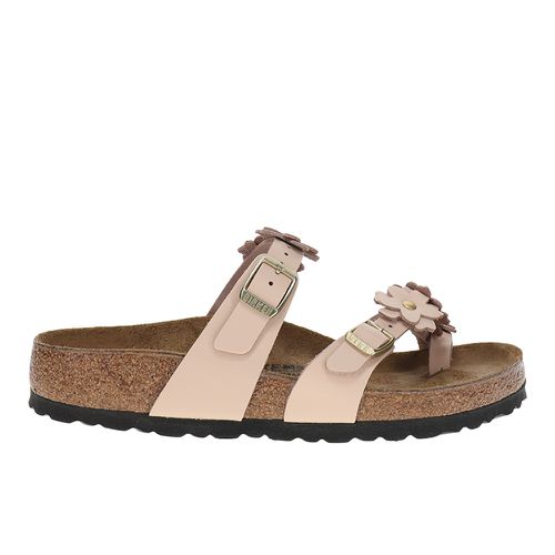 Mayari Flower Embellishment Natural Leather Sandals