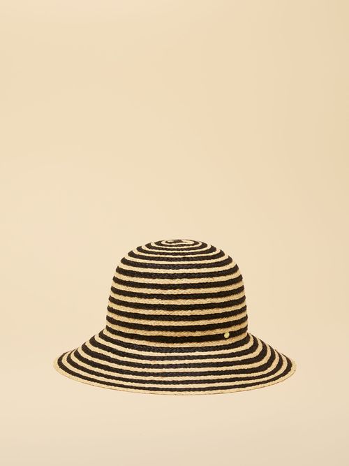 Albany Black Stripe Cloche Hat