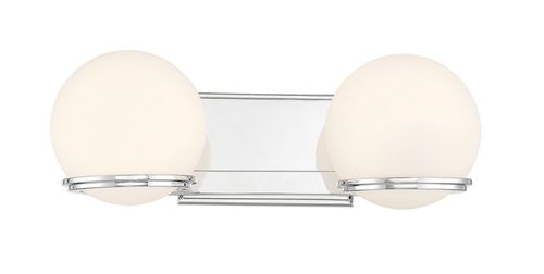 Chrome LED Bathroom Vanity Light from the Hollywood Nights Collection