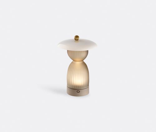 'jingasa' Table Lamp, Fumé Brown And Milky White