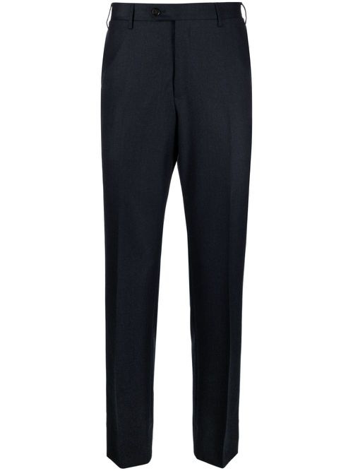 Mini-check tailored trousers - Blue