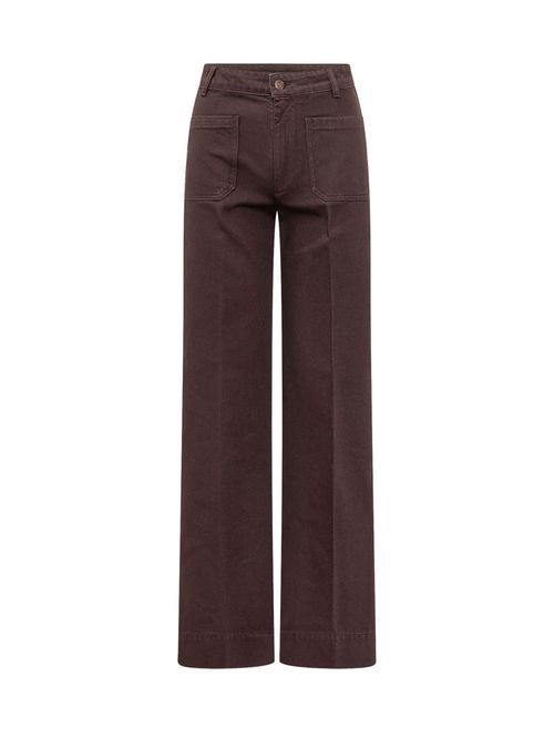 Dark Brown Straight Mid Rise Jeans