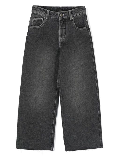 Embroidered-logo jeans - Grey