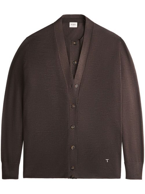 Knitted cardigan - Brown