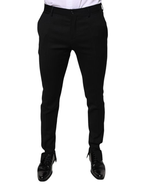Virgin Wool Trousers — Black