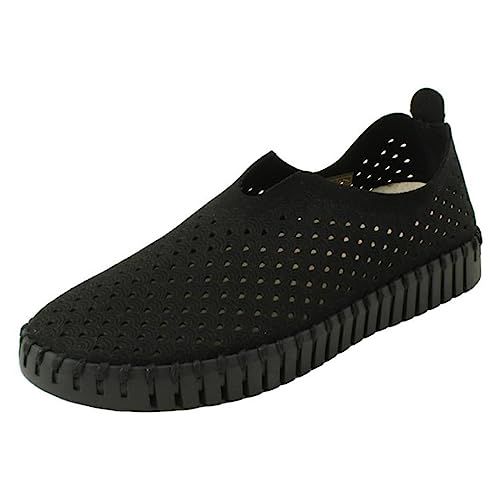 ILSE JACOBSEN HORNBÆK Women's Tulip 3575 Flat | Slip-On | Low-Top | Black | 38 EU/8