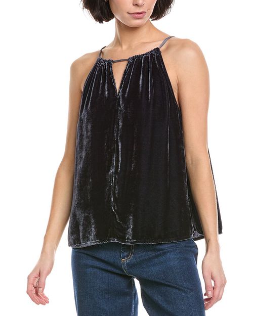 Aleaha Silk-Blend Top