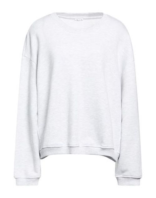 Woman Sweatshirt Light grey Size M Cotton