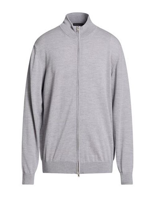 Man Cardigan Light grey Size XXL Merino Wool